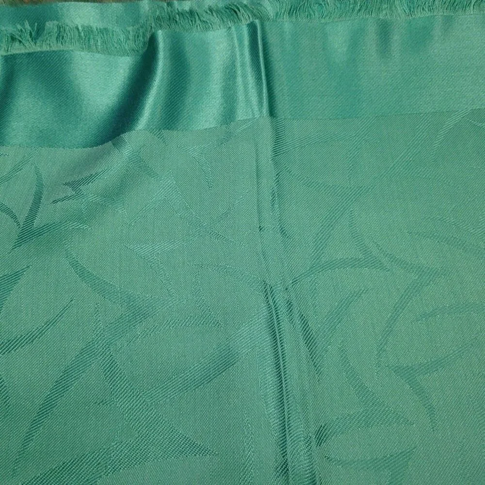 Vital Voices Turquoise Silk Wool Scarf
